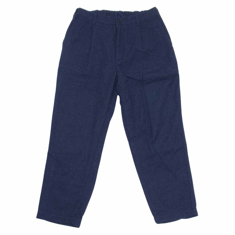 ユニバーサルプロダクツ ウール テーパード イージー パンツ ネイビー系 2【中古】
