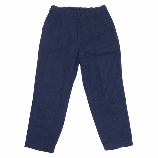 ユニバーサルプロダクツ ウール テーパード イージー パンツ ネイビー系 2【中古】