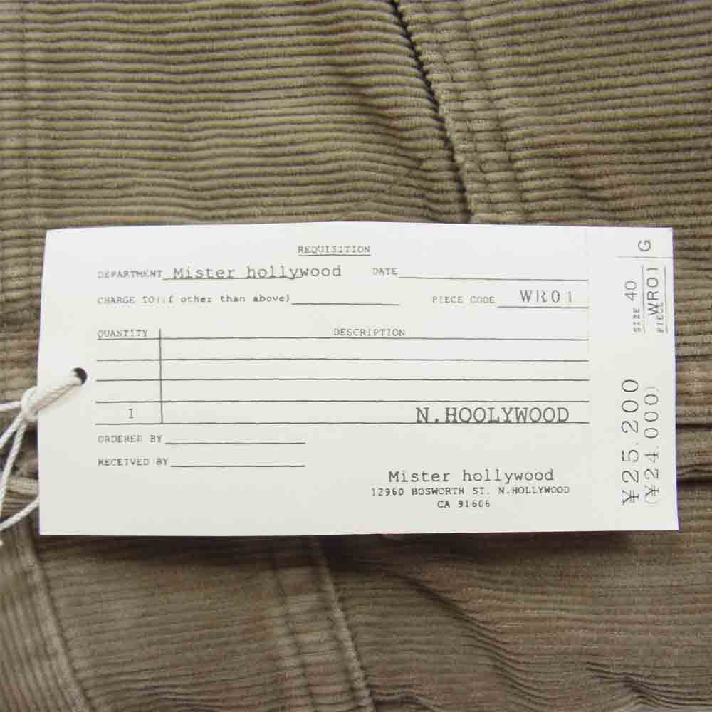 N.HOOLYWOOD エヌハリウッド S1005 Wangler ラングラー フレア コーデュロイ パンツ ブラウン系 40【新古品】【未使用】【中古】