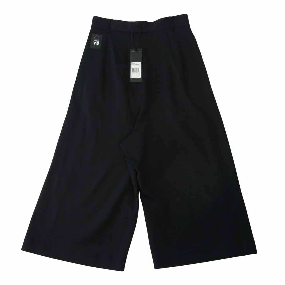 Yohji Yamamoto ヨウジヤマモト Y-3 ワイスリー 18AW DP0754 W MATT TRK PNT サイドライン オーバフィット クロップド フレア トラック パンツ ブラック系 XXS【美品】【中古】