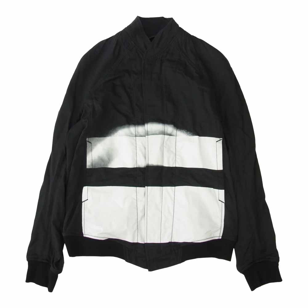 JULIUS ユリウス 16SS 537BLM4-P プリント シームド ジップアップ ブルゾン ブラック系 1【極上美品】【中古】