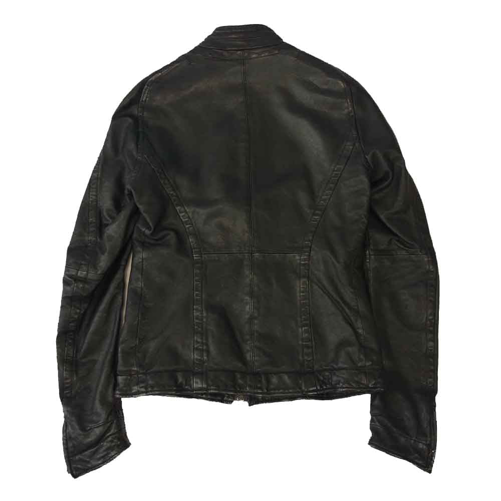 JULIUS ユリウス 12AW 397BLM1 LAMB SKIN-5 羊革 ラム レザー ジャケット ブラック系 1【中古】