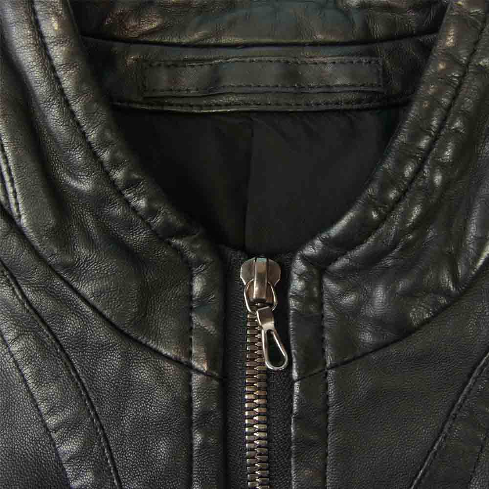 JULIUS ユリウス 12AW 397BLM1 LAMB SKIN-5 羊革 ラム レザー ジャケット ブラック系 1【中古】