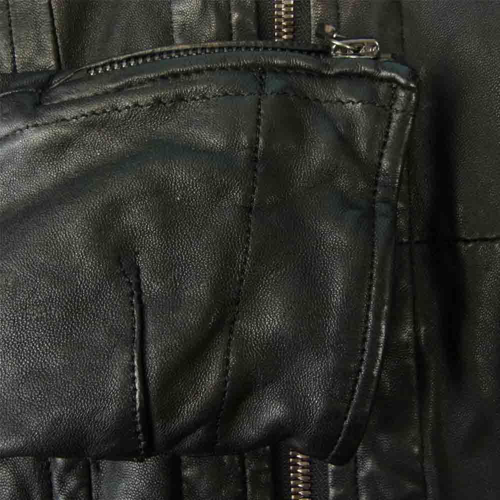 JULIUS ユリウス 12AW 397BLM1 LAMB SKIN-5 羊革 ラム レザー ジャケット ブラック系 1【中古】
