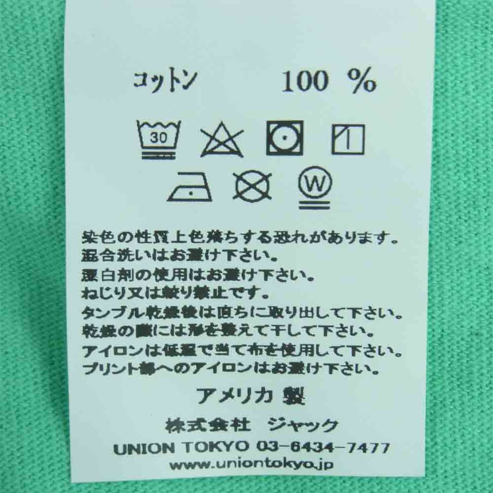 ユニオン オリジナル Los Angels Frontman ロサンゼルス フロントマン 半袖 Tシャツ ライトグリーン系 XL【美品】【中古】