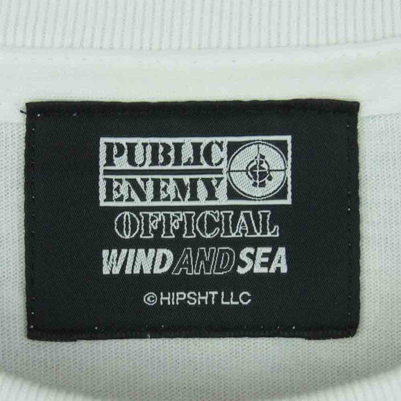 WIND AND SEA ウィンダンシー WDS-PEFTP-04 Public Enemy Palmtree L/S Tee パブリック エネミー カットソー 長袖 Tシャツ ホワイト系 XL【極上美品】【中古】