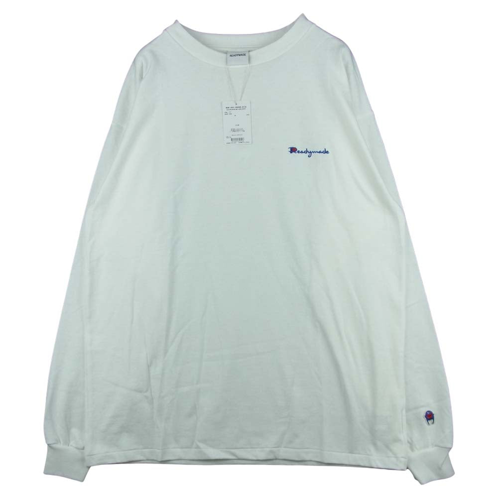 READY MADE レディメイド RM-J01-0000-016 PIONCHAM T-SHIRT L/S カットソー 長袖 Tシャツ ホワイト系 XXL【新古品】【未使用】【中古】
