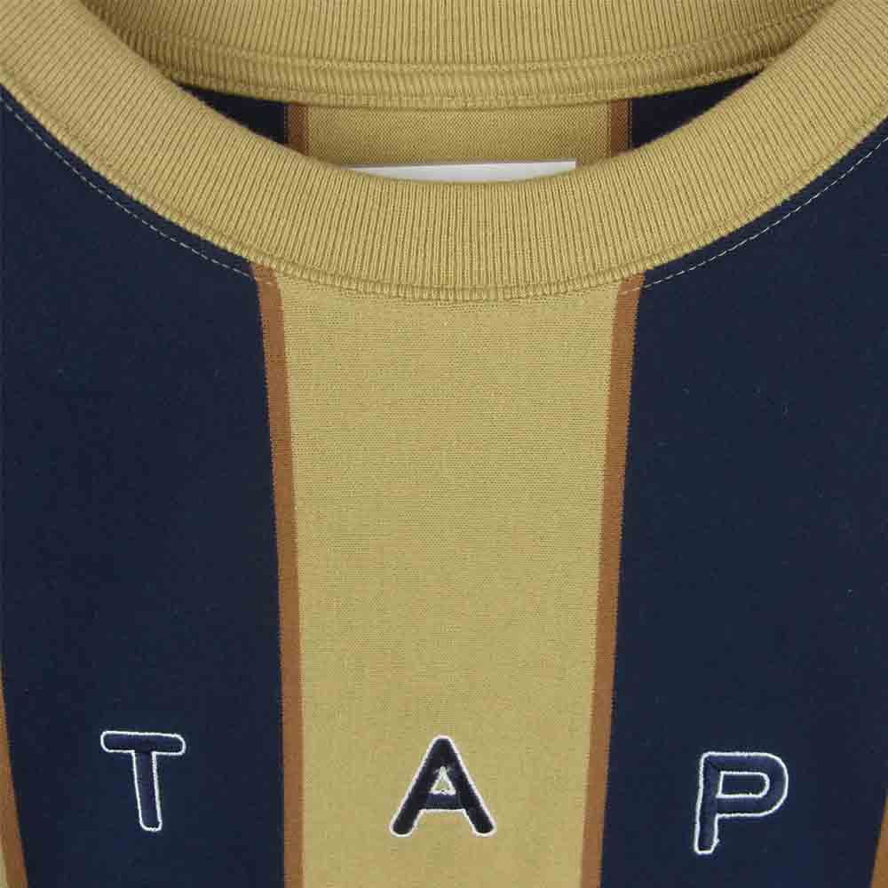 WTAPS ダブルタップス 21AW 212ATDT-CSM35 PEACE LS / COTTON 長袖 コットン Tシャツ ネイビー系 サンドベージュ系 03【新古品】【未使用】【中古】