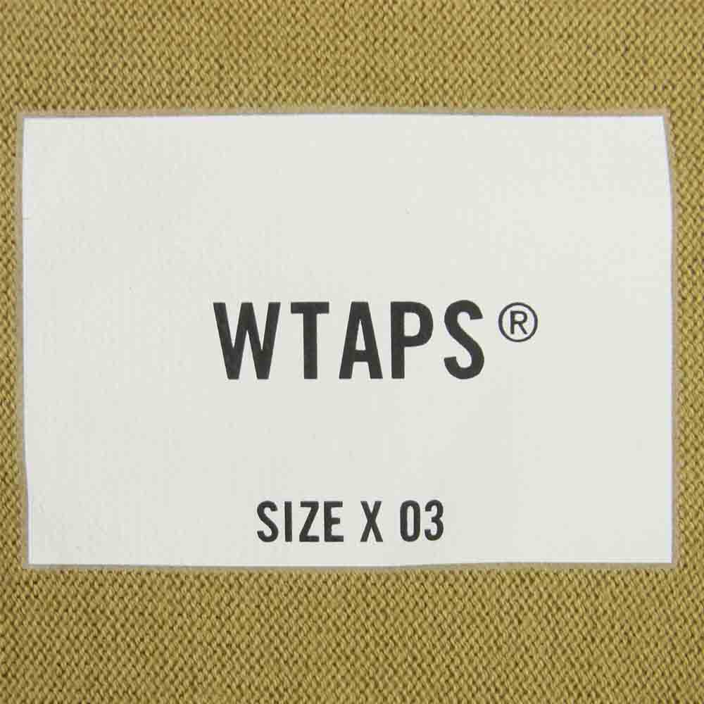 WTAPS ダブルタップス 21AW 212ATDT-CSM35 PEACE LS / COTTON 長袖 コットン Tシャツ ネイビー系 サンドベージュ系 03【新古品】【未使用】【中古】