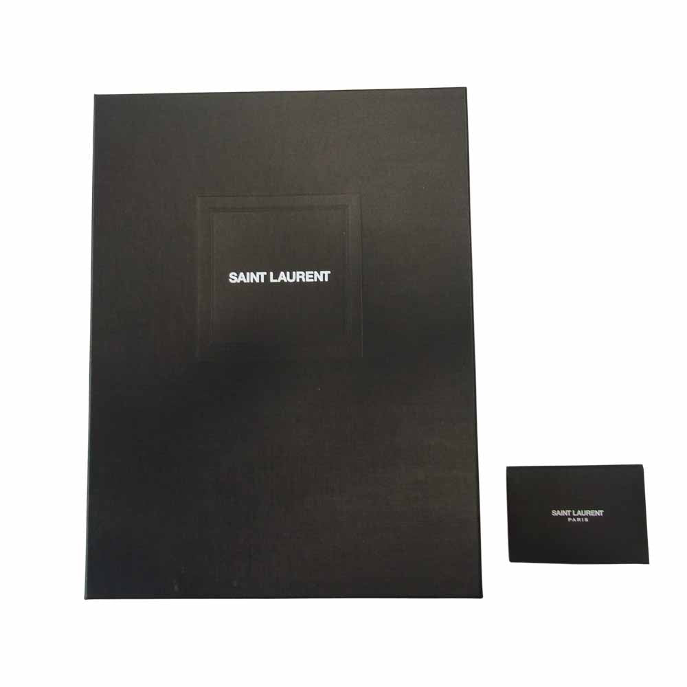 SAINT LAURENT サンローラン 07199 397295 BXRE6 YSL I-PAD RIDER スタッズ ロゴ レザー クラッチ バッグ ブラック系【中古】