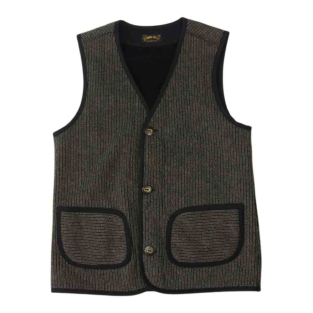 BARNS OUTFITTERS バーンズ ビーチ クロス ベスト ごま塩 ベスト ブラック系 1【中古】