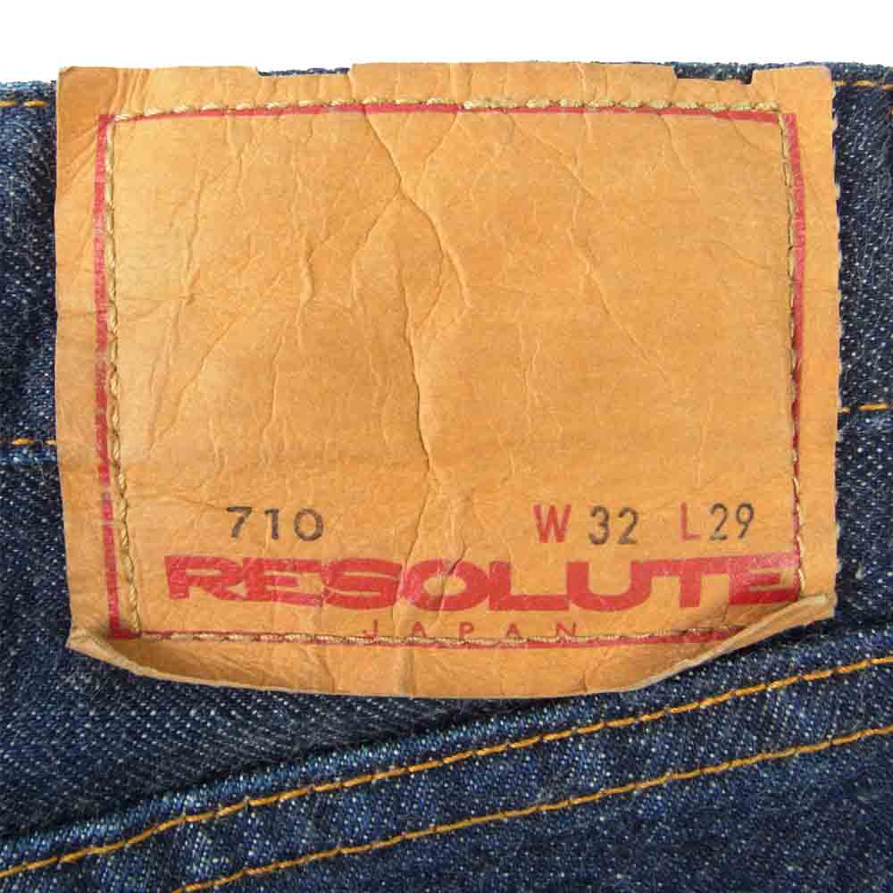 RESOLUTE リゾルト Lot.710 66 type ワンウォッシュ デニム パンツ インディゴブルー系 32【中古】
