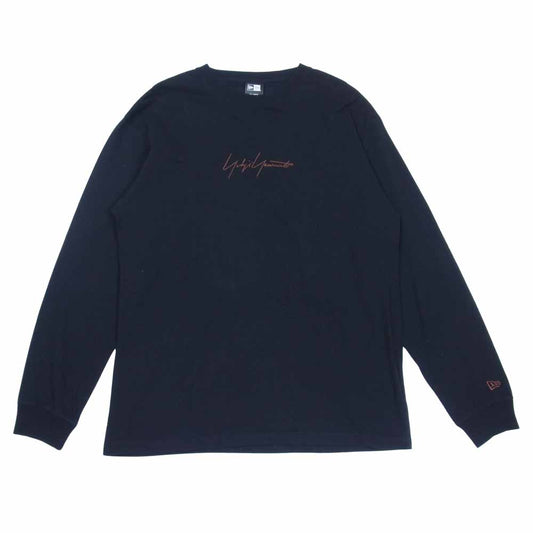 Yohji Yamamoto ヨウジヤマモト POUR HOMME プールオム NEWERA HC-T99-079 19AW SIGN LOGO TEE サイン ロゴ 長袖 Tシャツ ブラック系 5【中古】