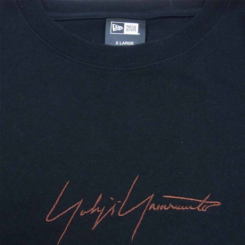 Yohji Yamamoto ヨウジヤマモト POUR HOMME プールオム NEWERA HC-T99-079 19AW SIGN LOGO TEE サイン ロゴ 長袖 Tシャツ ブラック系 5【中古】