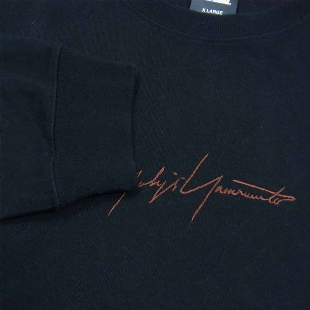 Yohji Yamamoto ヨウジヤマモト POUR HOMME プールオム NEWERA HC-T99-079 19AW SIGN LOGO TEE サイン ロゴ 長袖 Tシャツ ブラック系 5【中古】