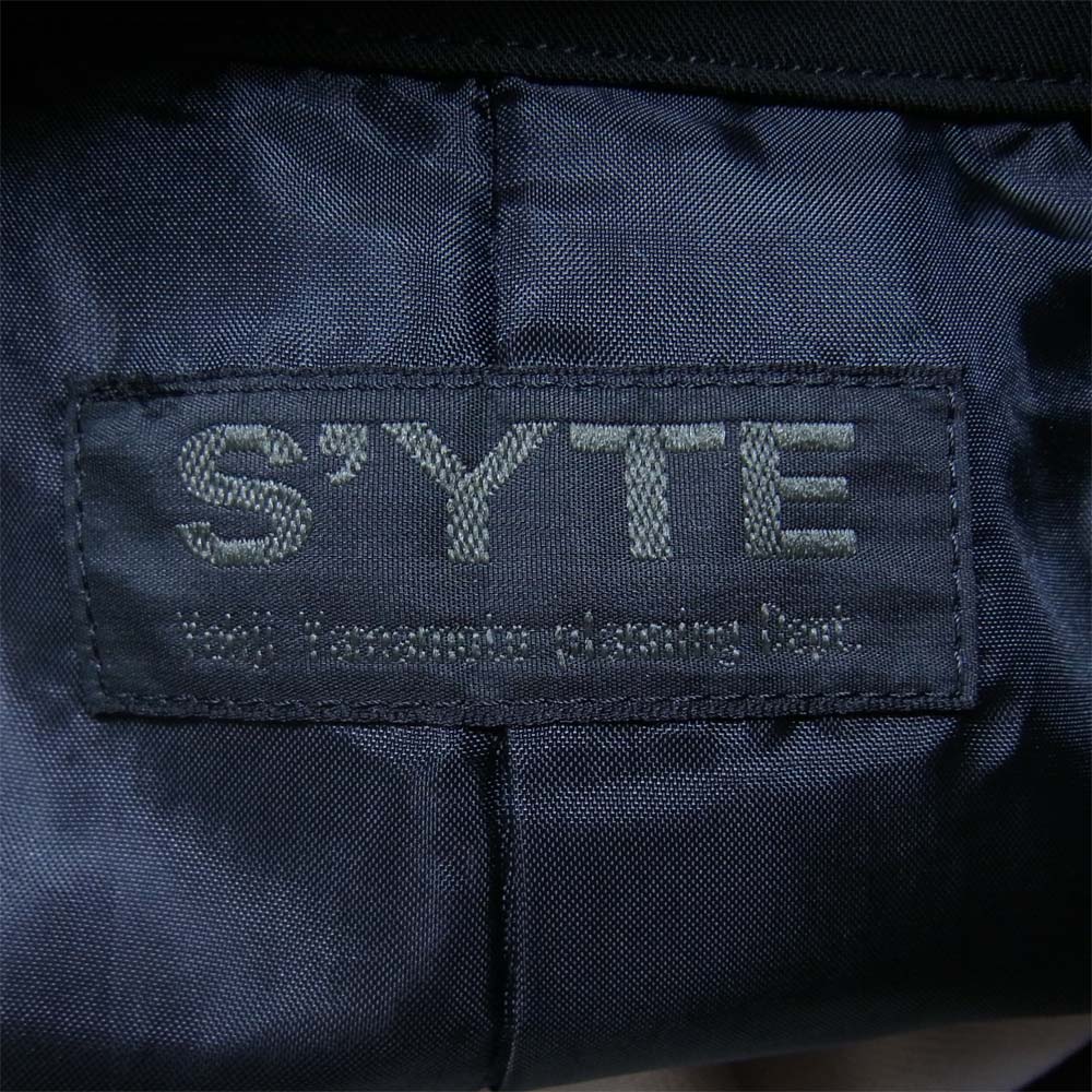 Yohji Yamamoto ヨウジヤマモト 21AW S'YTE サイト UM-C46-912 Gabardine Stretch Jersey Sleeve Trench Coat ギャバ トレンチ コート ブラック系 3【美品】【中古】