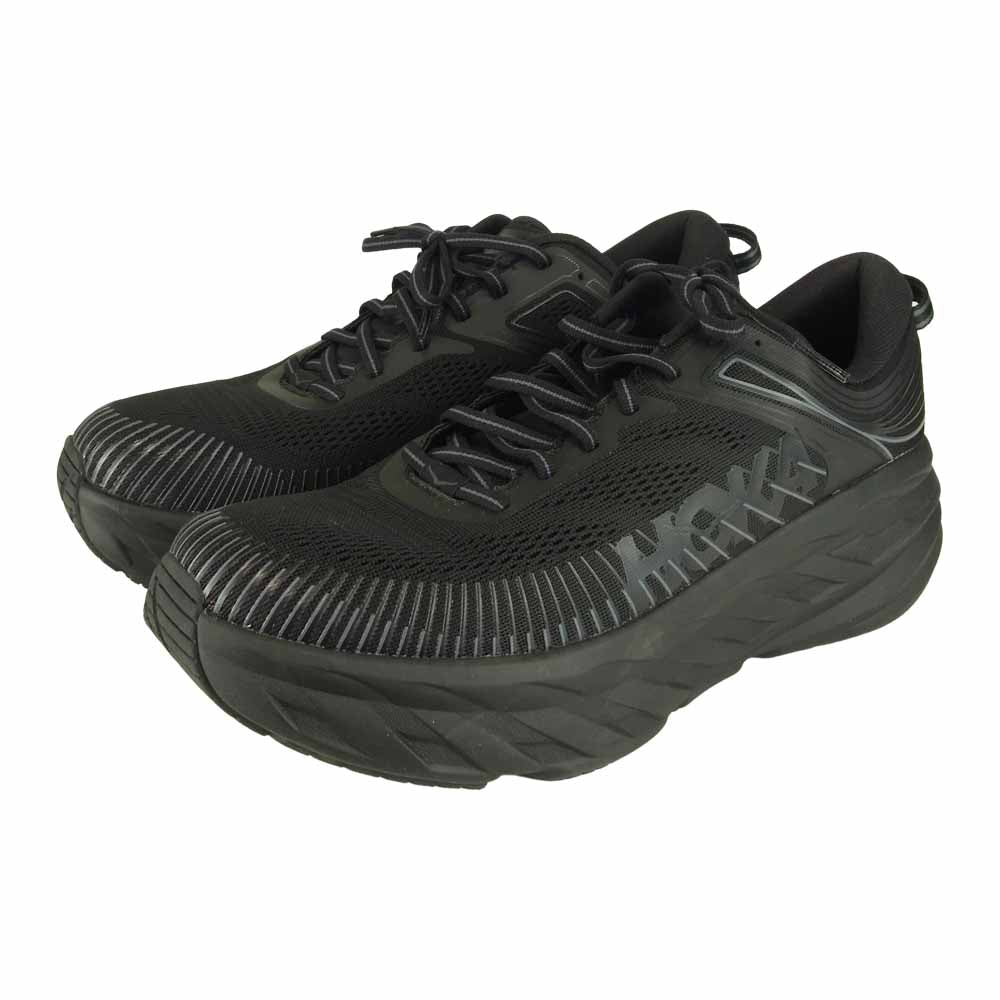 HOKA ONE ONE ホカ オネオネ 1110518 BBLC M BONDI 7 ボンダイ スニーカー ブラック系 28.5㎝【美品】【中古】