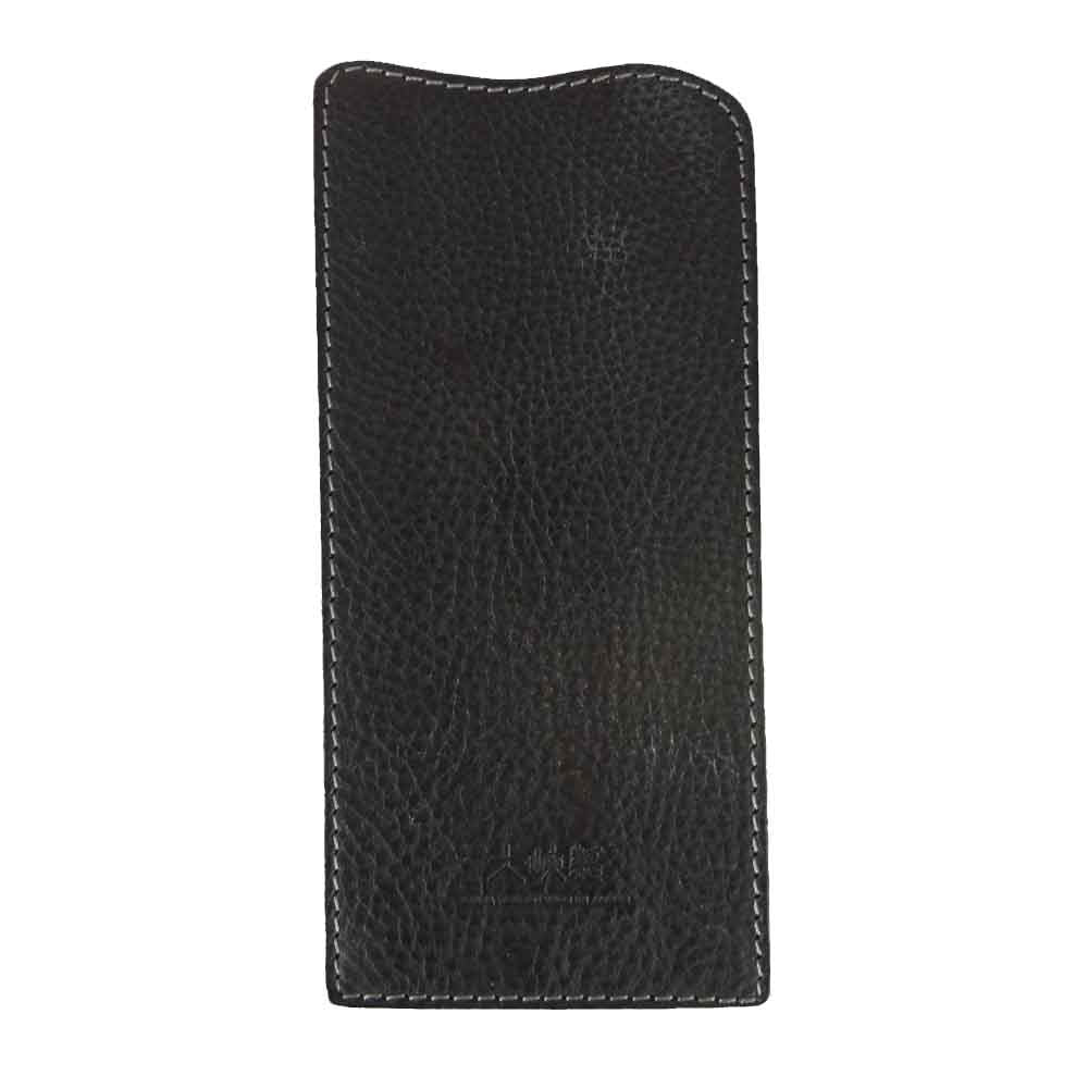 大峡製鞄 サンタクローチェ レザー 眼鏡 メガネ ケース ブラック系【中古】