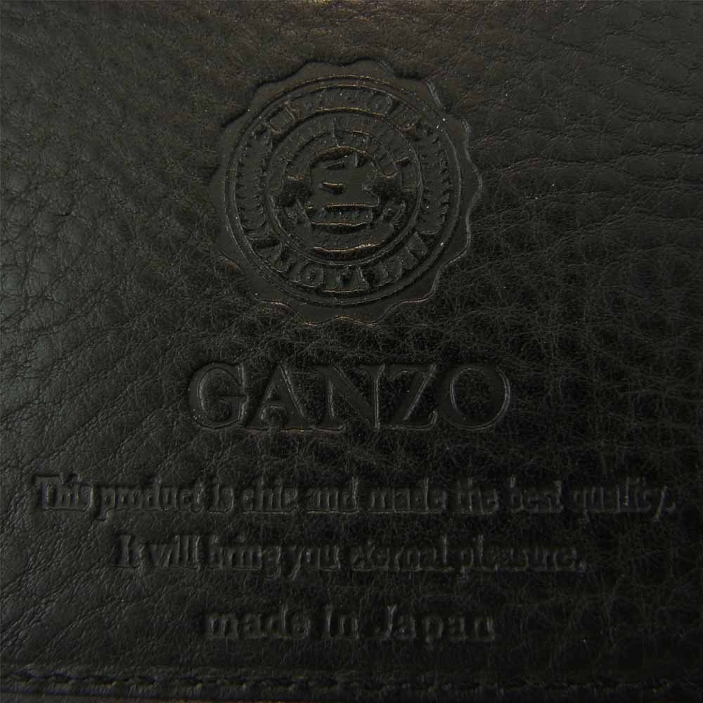 GANZO ガンゾ Minerva ミネルバ ボックス 二つ折り 財布 ブラック系【中古】