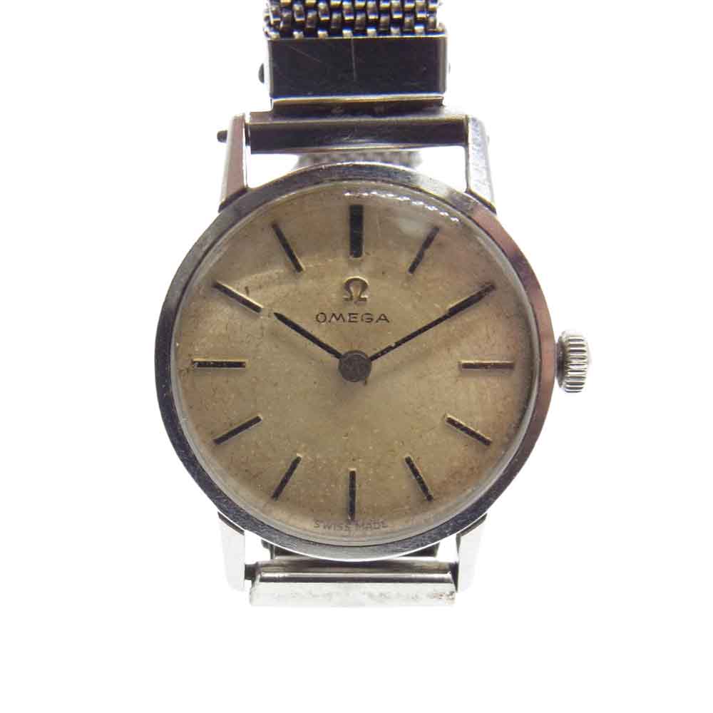 OMEGA オメガ 512850 手巻き 2針 シルバーダイヤル フレックス バンド 腕時計 シルバー系【中古】