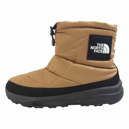 THE NORTH FACE ノースフェイス NF52076 Nuptse Bootie WP Logo Short ヌプシ ブーティ ウォータープルーフ ロゴ ショート ライトブラウン系 27cm【中古】