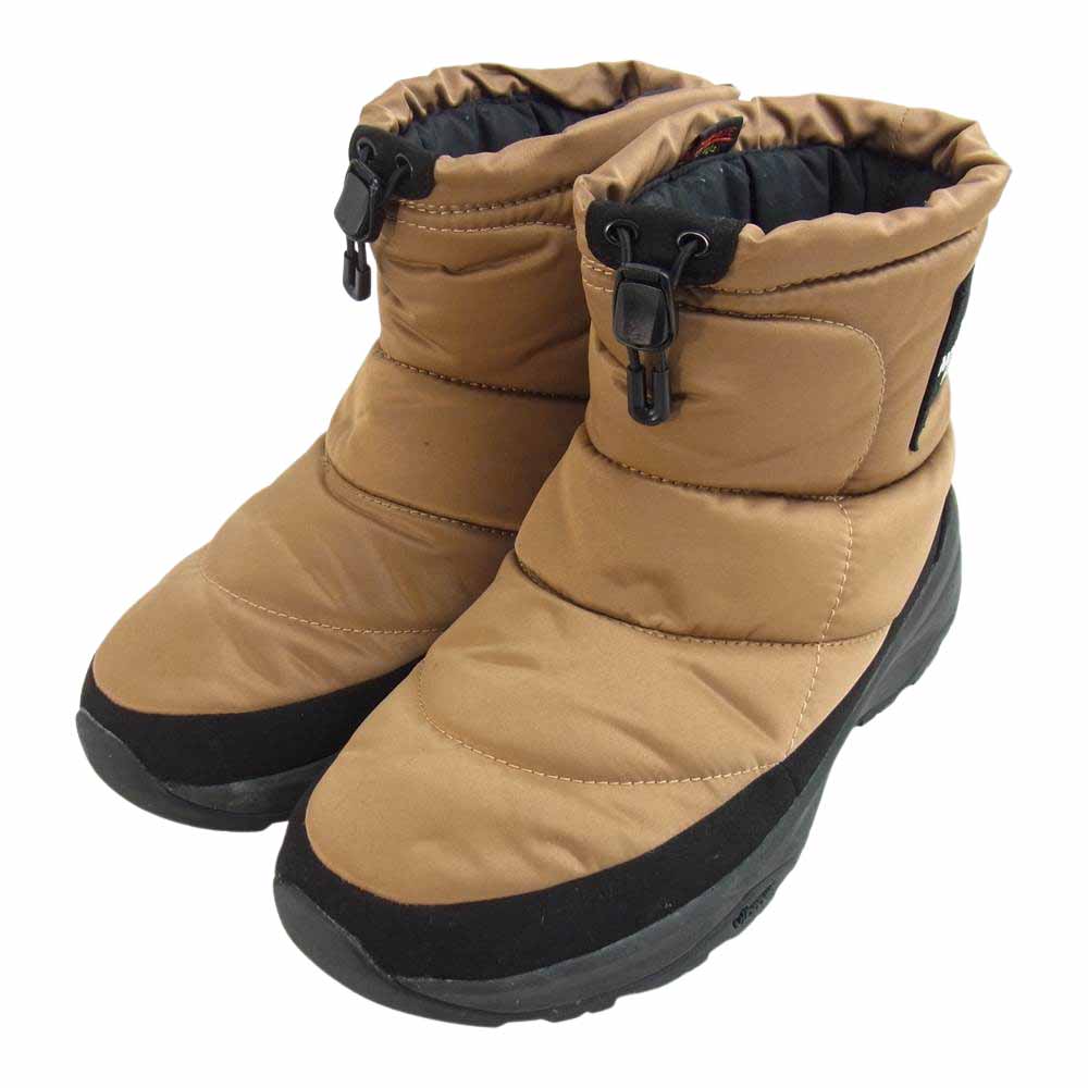 THE NORTH FACE ノースフェイス NF52076 Nuptse Bootie WP Logo Short ヌプシ ブーティ ウォータープルーフ ロゴ ショート ライトブラウン系 27cm【中古】