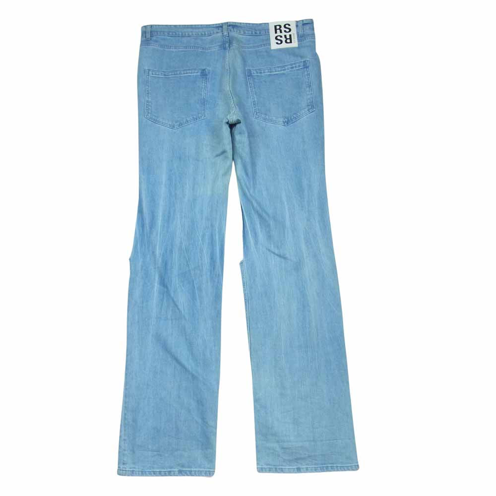 RAF SIMONS ラフシモンズ 202-323-10133-00041 RELAXED DENIM PANTS WITH CUT OUT KNEE PATCHES カットアウト デニム パンツ インディゴブルー系 34【中古】