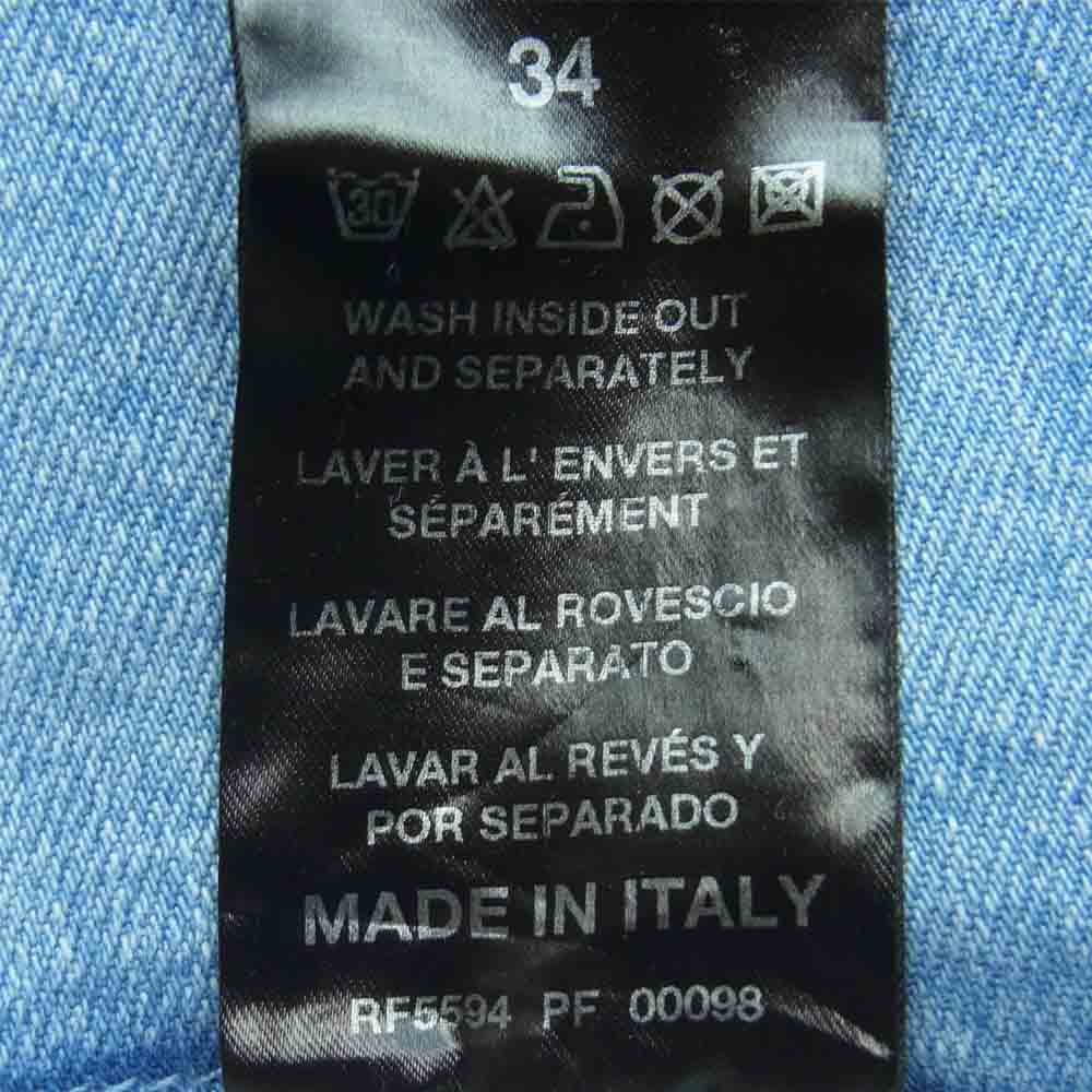 RAF SIMONS ラフシモンズ 202-323-10133-00041 RELAXED DENIM PANTS WITH CUT OUT KNEE PATCHES カットアウト デニム パンツ インディゴブルー系 34【中古】