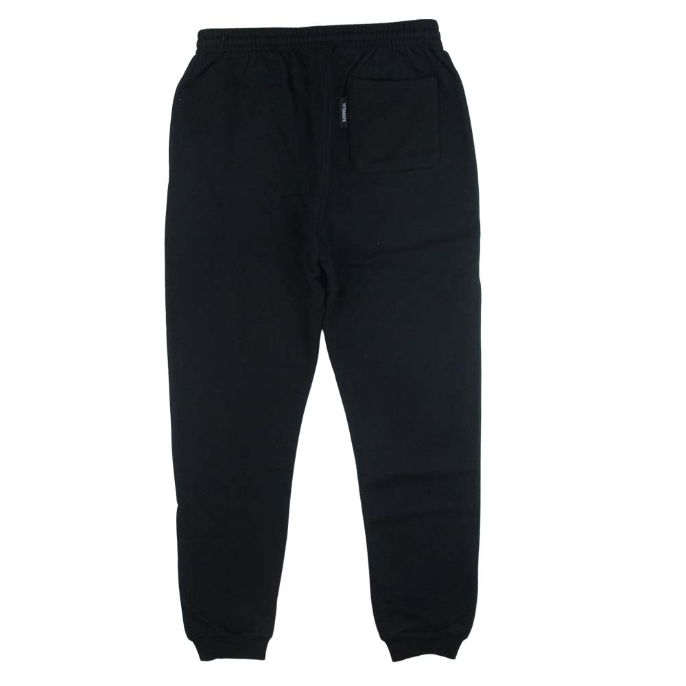 VETEMENTS ヴェトモン 19AW MAH20TR220 HANDCRAFTED ANARCHY SWEATPANTS アナーキー プリント スウェット パンツ ブラック系 XL【美品】【中古】