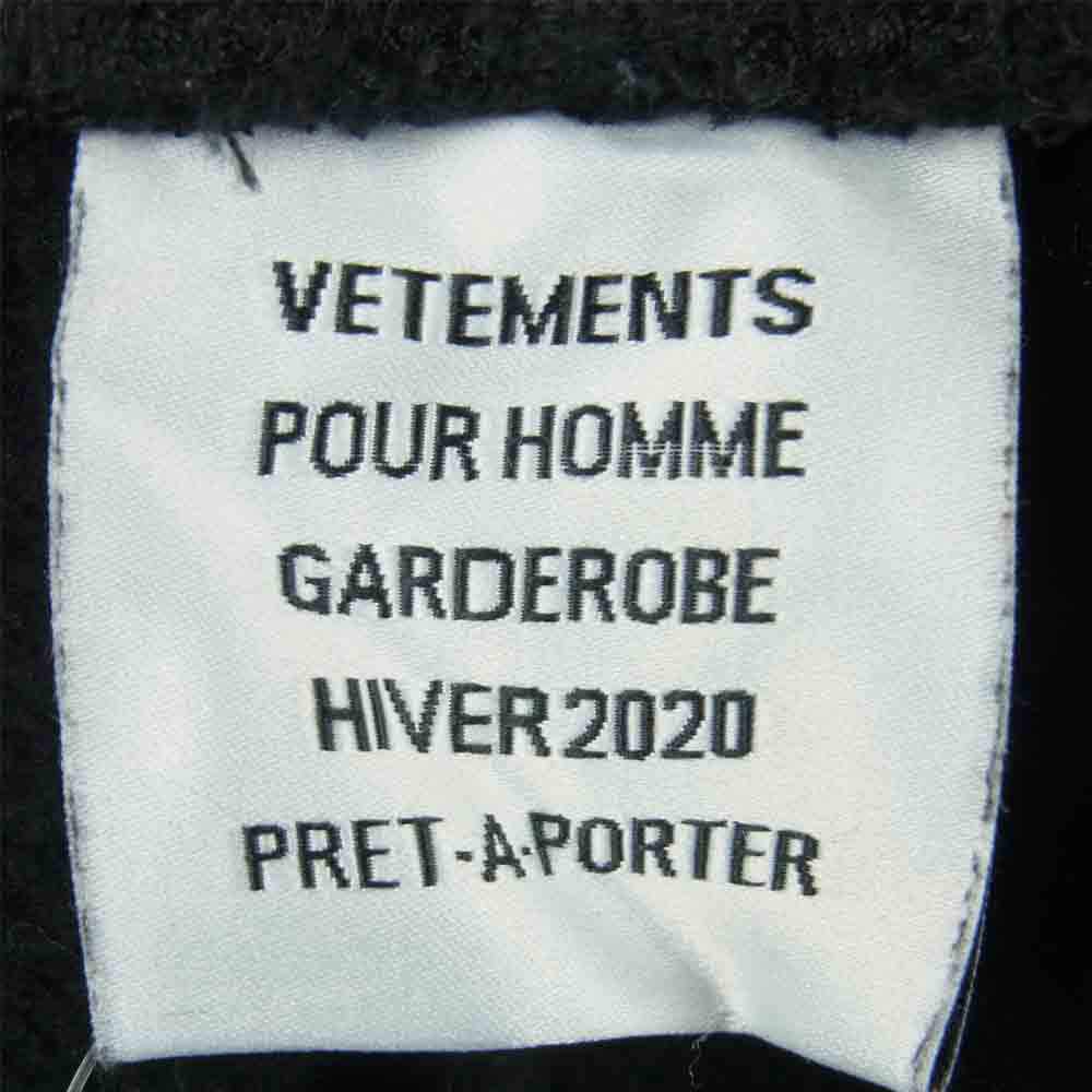 VETEMENTS ヴェトモン 19AW MAH20TR220 HANDCRAFTED ANARCHY SWEATPANTS アナーキー プリント スウェット パンツ ブラック系 XL【美品】【中古】