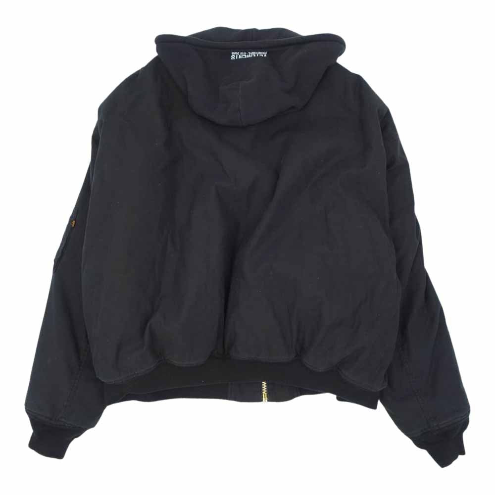 VETEMENTS ヴェトモン 18SS MSS18JA46 ALPHA アルファ Reversible Oversized Bomber Jacket オーバーサイズ リバーシブル ボンバー ジャケット ブラック系【中古】