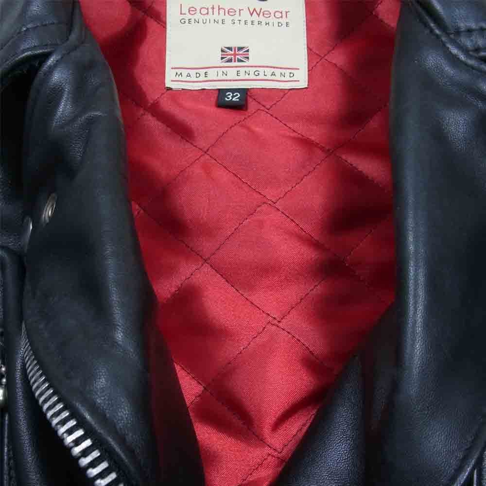 トリプルシックス レディース サイド ベルト ダブルライダース ジャケット ブラック系 32【中古】