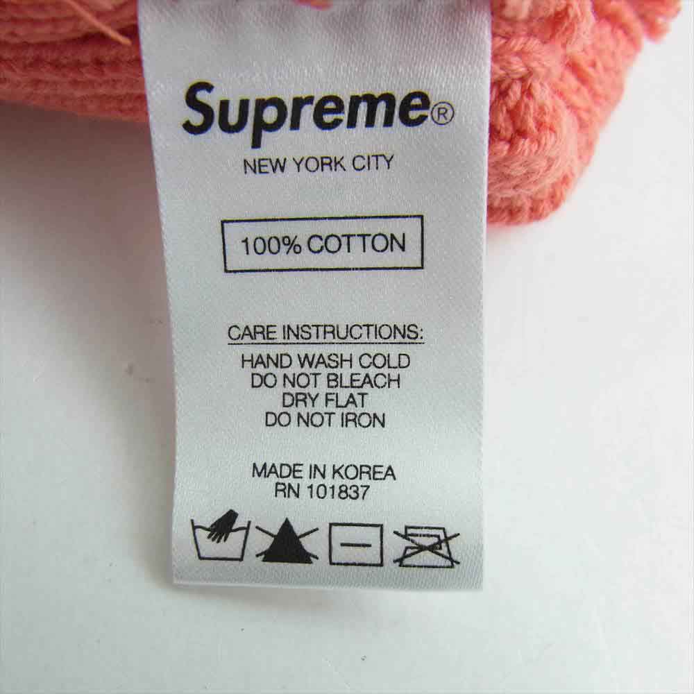 Supreme シュプリーム 21SS Overdyed Beanie オーバーダイド ビーニー コーラルピンク【美品】【中古】
