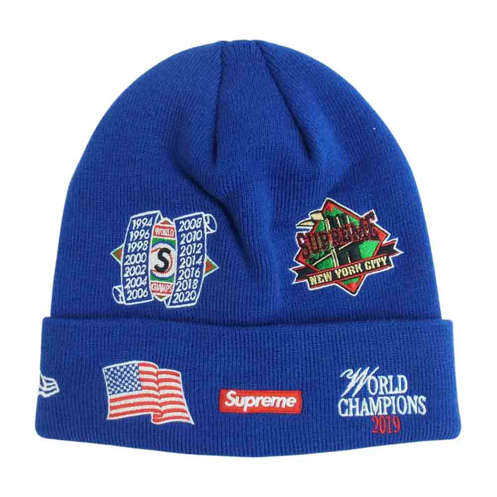 Supreme シュプリーム 19AW Championship beanie チャンピオンシップ ビーニー ブルー系【新古品】【未使用】【中古】