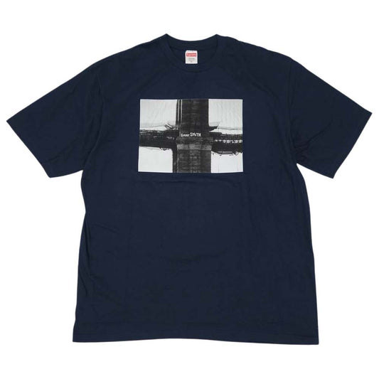 Supreme シュプリーム 19AW Bridge Tee ブリッジ 半袖 Ｔシャツ ネイビー系 XL【極上美品】【中古】