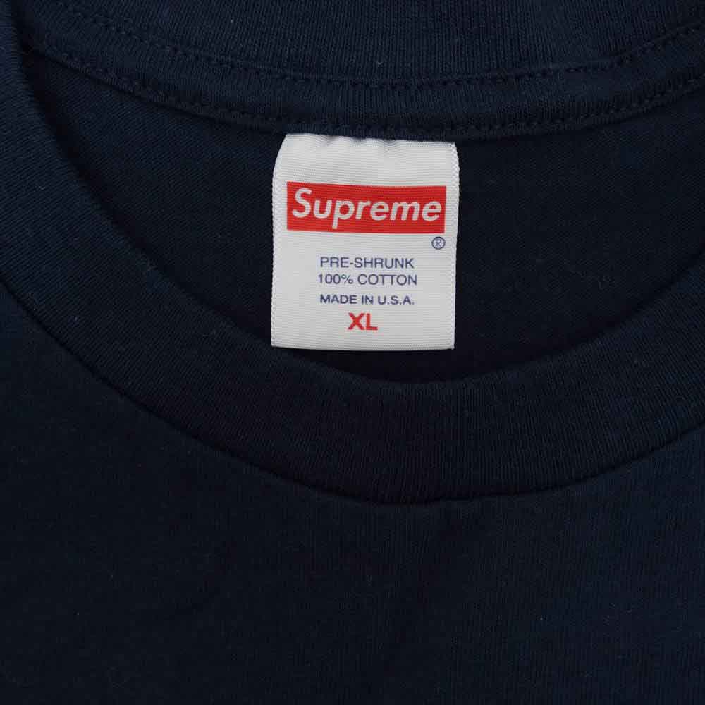 Supreme シュプリーム 19AW Bridge Tee ブリッジ 半袖 Ｔシャツ ネイビー系 XL【極上美品】【中古】