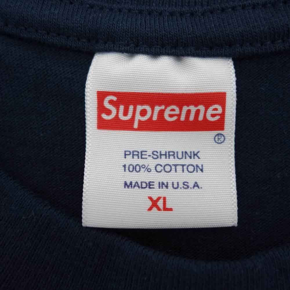 Supreme シュプリーム 19AW Bridge Tee ブリッジ 半袖 Ｔシャツ ネイビー系 XL【極上美品】【中古】