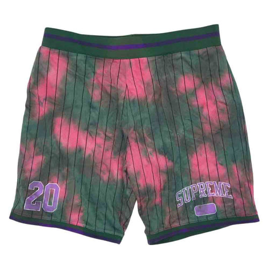 Supreme シュプリーム 20AW Dyed Basket ball Short ダイド バスケット ボール ショート モスグリーン系 ピンク系 XL【中古】