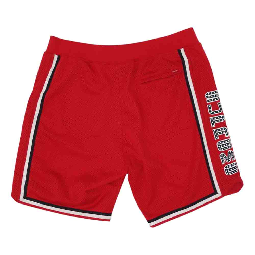 Supreme シュプリーム 19SS Rhinestone Basket ball Short ラインストーン バスケット ボール ショート レッド系 XL【中古】