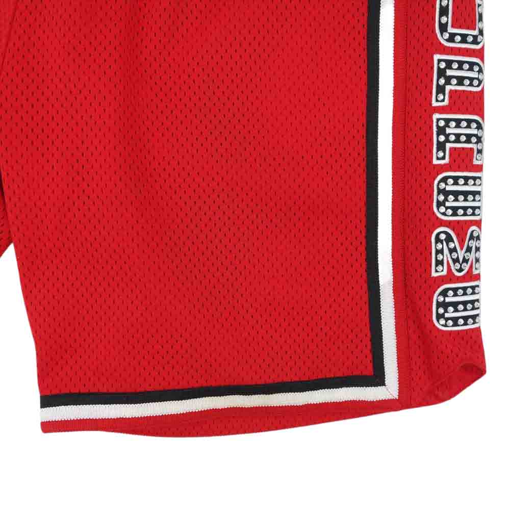 Supreme シュプリーム 19SS Rhinestone Basket ball Short ラインストーン バスケット ボール ショート レッド系 XL【中古】