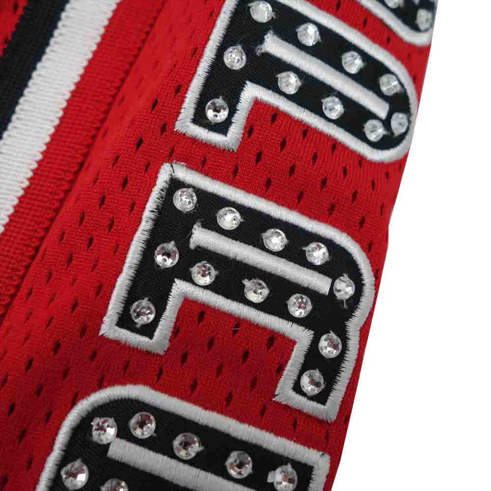 Supreme シュプリーム 19SS Rhinestone Basket ball Short ラインストーン バスケット ボール ショート レッド系 XL【中古】