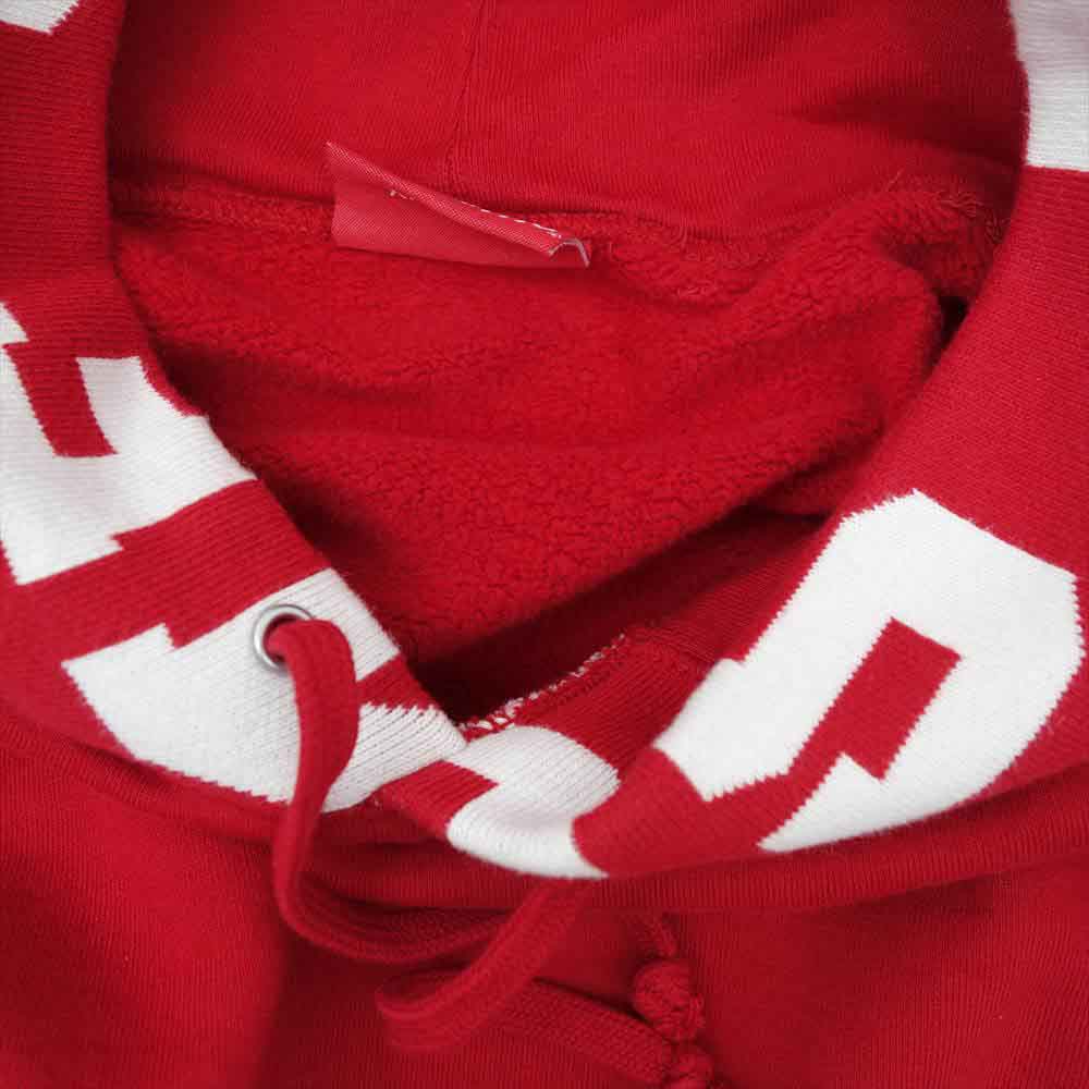 Supreme シュプリーム 21SS Cropped Logos Hooded Sweat shirt クロップド ロゴ フーデッド スウェット シャツ レッド系 XXL【中古】