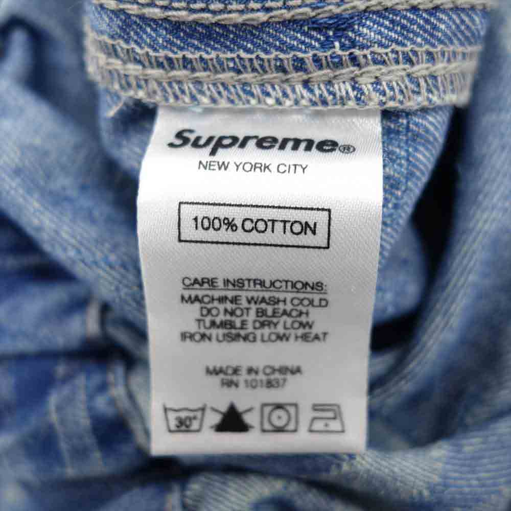 Supreme シュプリーム 19AW Dimensions Logo Denim Skate Pant ディメンションズ ロゴ デニム スケートパンツ インディゴブルー系 M【中古】