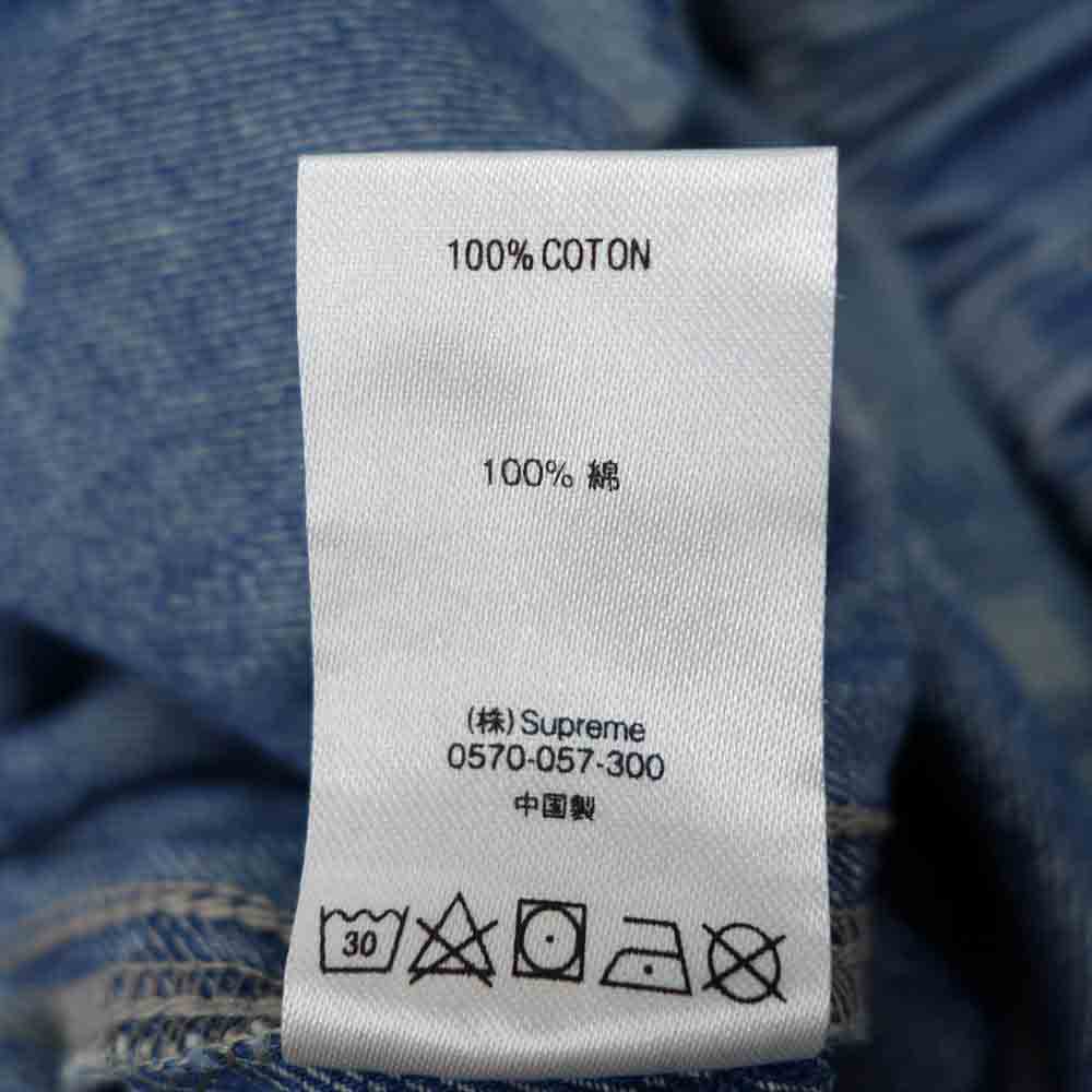 Supreme シュプリーム 19AW Dimensions Logo Denim Skate Pant ディメンションズ ロゴ デニム スケートパンツ インディゴブルー系 M【中古】