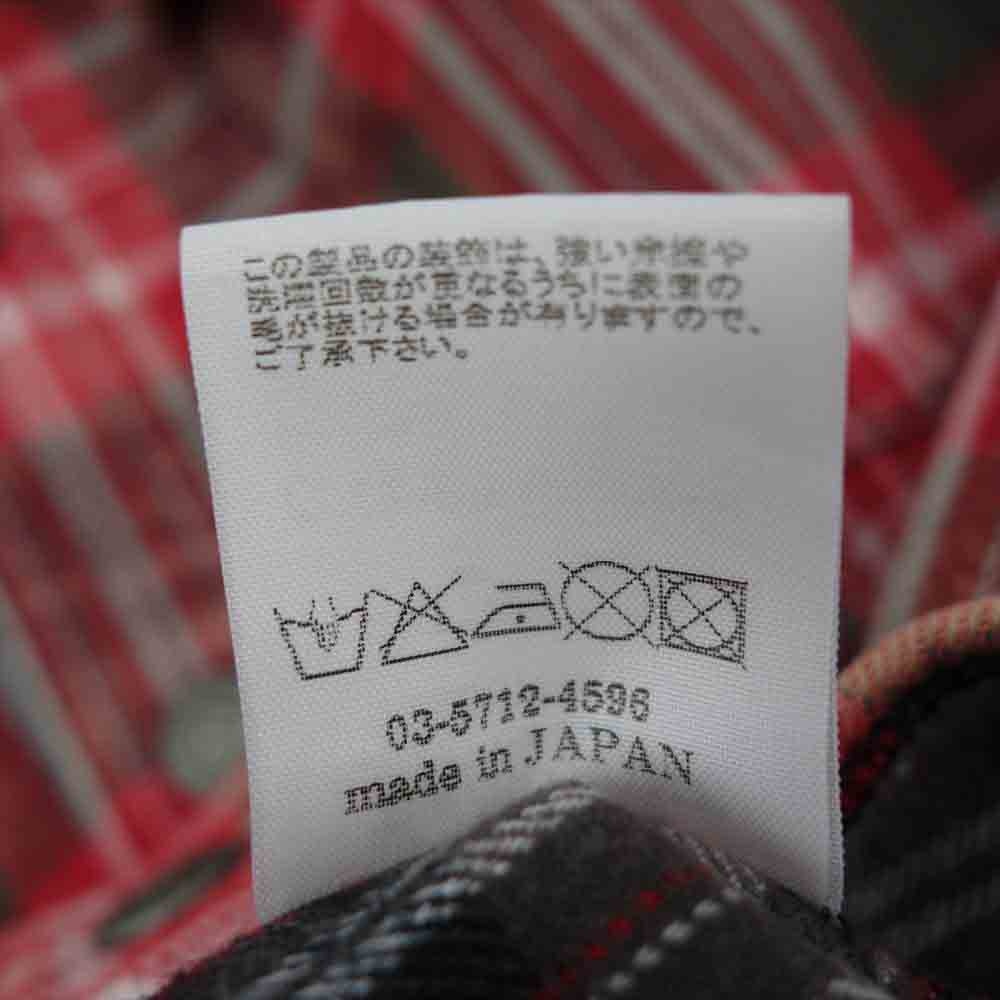 BACKBONE バックボーン BB07FW-S03 ヴィンテージ加工 長袖 ヘビー フランネル チェック シャツ レッド系 S【中古】