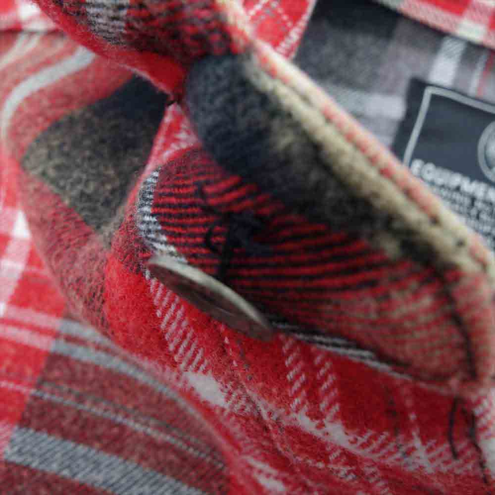 BACKBONE バックボーン BB07FW-S03 ヴィンテージ加工 長袖 ヘビー フランネル チェック シャツ レッド系 S【中古】