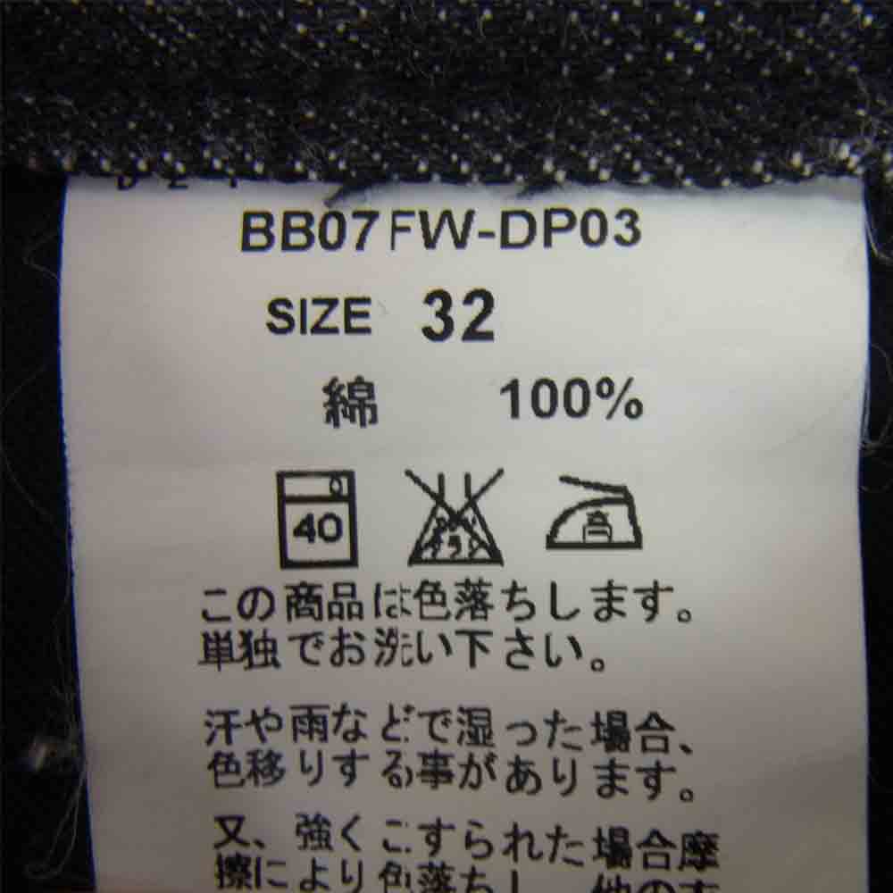 BACKBONE バックボーン BB07FW-DP03 ブーツカット デニム ブラック ブラック系 32【中古】