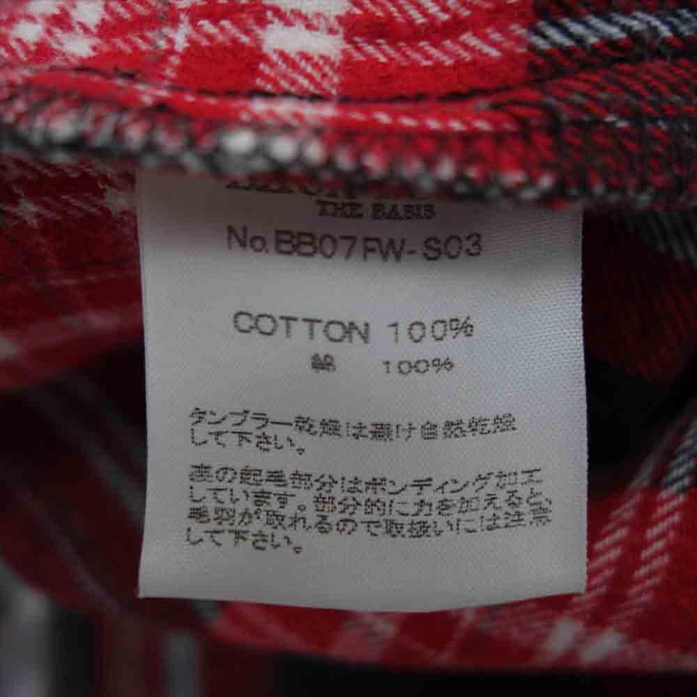 BACKBONE バックボーン BB07FW-S03 ヴィンテージ加工 長袖 ヘビー フランネル チェック シャツ グレー系 ブラウン系 レッド系 S【中古】