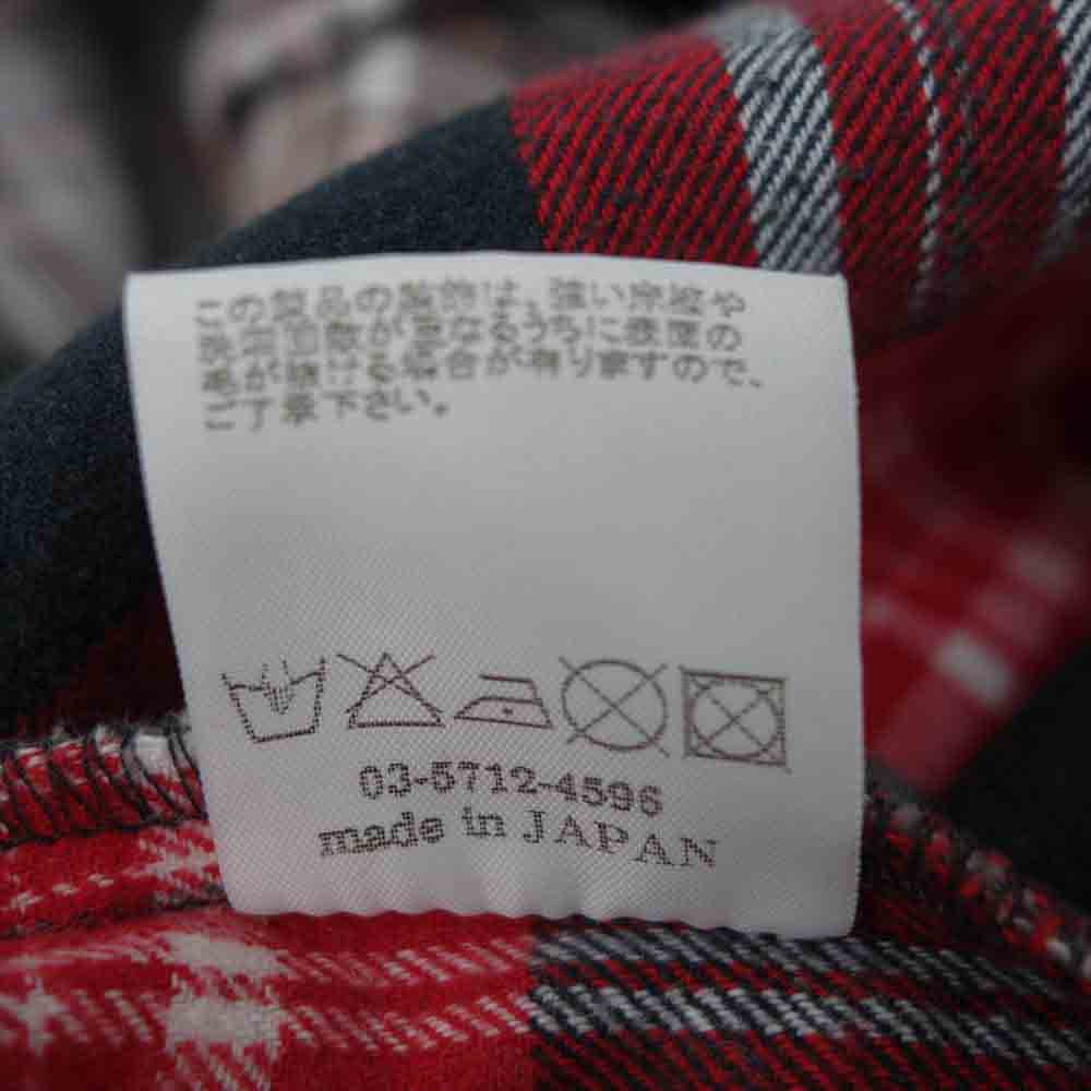BACKBONE バックボーン BB07FW-S03 ヴィンテージ加工 長袖 ヘビー フランネル チェック シャツ グレー系 ブラウン系 レッド系 S【中古】