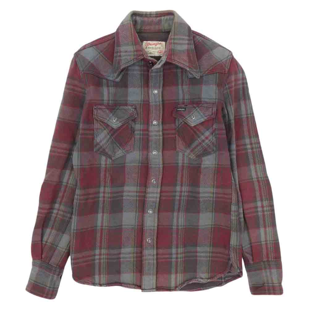 BACKBONE バックボーン W9194 Wrangler ラングラー ヘビー フランネル チェック ウエスタン シャツ チェスト80～88/身長155～165 SA【中古】